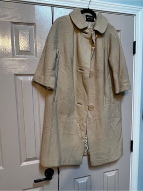 Wetle  Vintage Cream Short-Sleeve Wool Pea Coat from Bend, Oregon shop